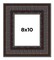 8x10 3.5" Wide Ornate Picture Frame with UV-Resistant Acrylic & Acid Free Backing, Available in 2 Finishes - Black and Brown